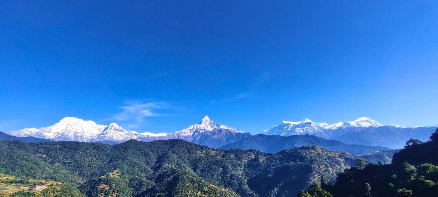 Easy Nepal Trekking Trail with Top Mountain View