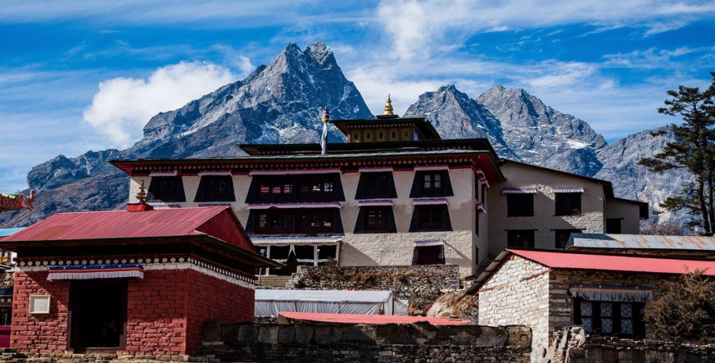 Tengboche Monastery Is Old Buddhist Spiritual Place In Everest Region