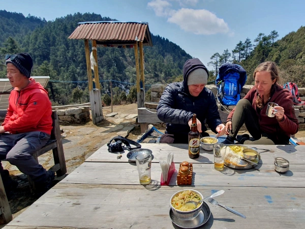Helambu Trek Lunch Time Mulkharka