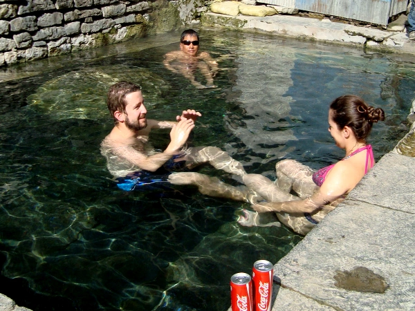 Hot Bath Relax Jhinudanda Hotspring Abc Trek