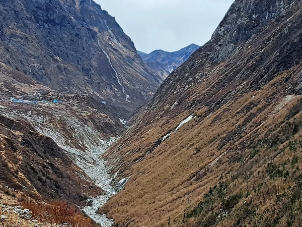 Langtang Village View From Ghodetabala