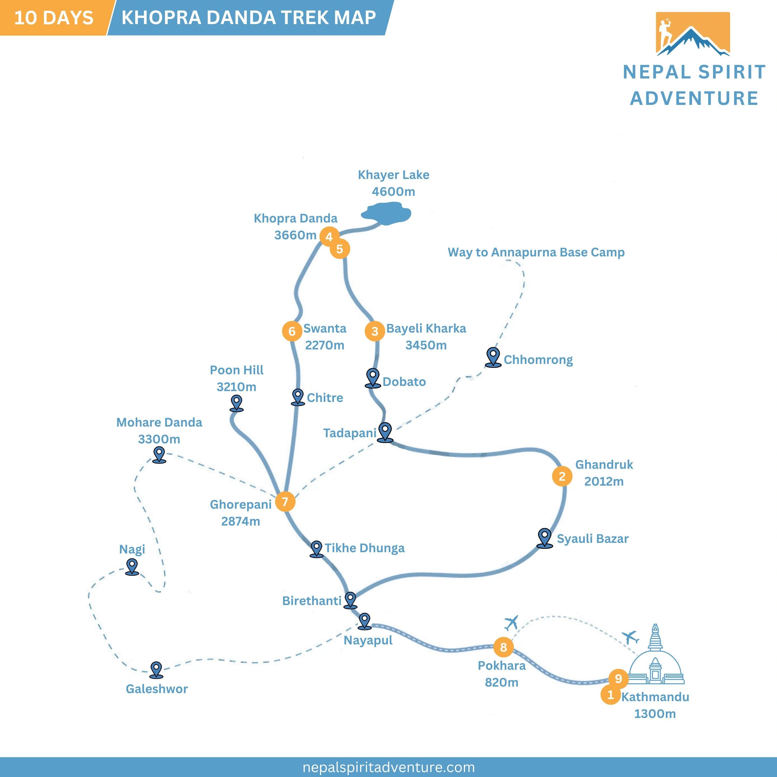 Khopra Danda Map
